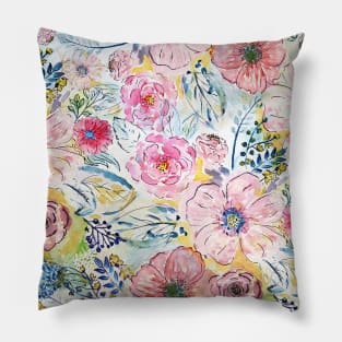 Watercolor hand paint floral design Pillow