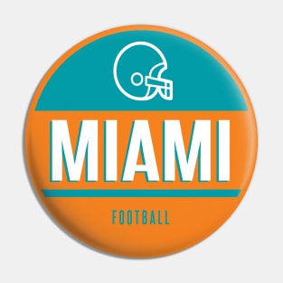 Miami retro football Pin