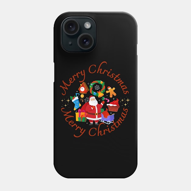 Retro Christmas design Phone Case by Tuff Tees