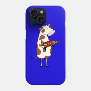 Cow with ray gun Phone Case