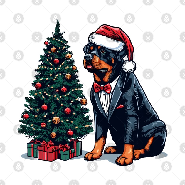 Rottweiler Dog Christmas by Graceful Designs