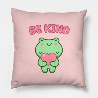 Be Kind Frog Pillow