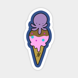 Octopus Icecream Cone Magnet