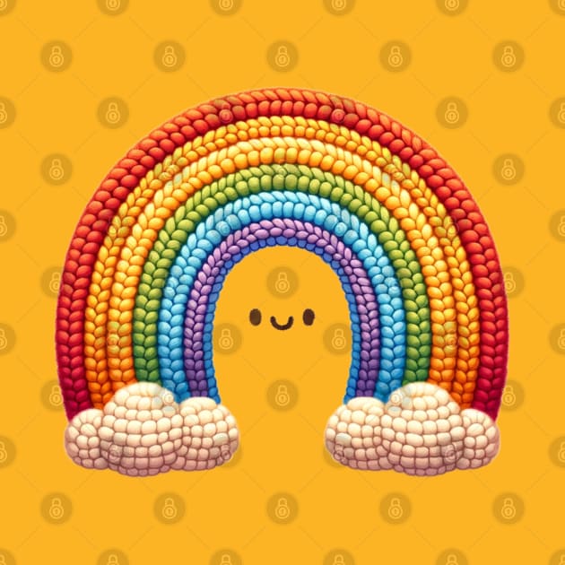 Cute rainbow made from crocheting by Dessein