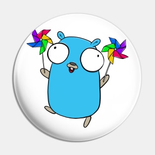 Pinwheel Gopher Pin