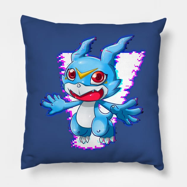 fanart veemon Pillow by DigiTeeshrit