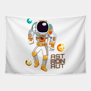 Astronaut cartoon character Tapestry