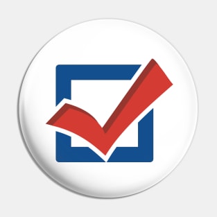 Vote Check Mark Pin