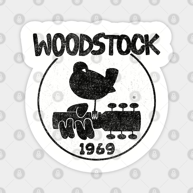 WoodStock 1969 Magnet by H Black Ink