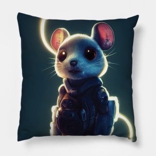 tough cyberpunk mice Pillow