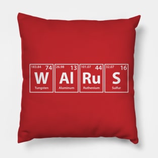 Walrus (W-Al-Ru-S) Periodic Elements Spelling Pillow