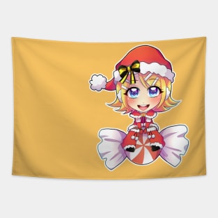 VOCALOID Kagamine Rin Chibi Christmas version Tapestry