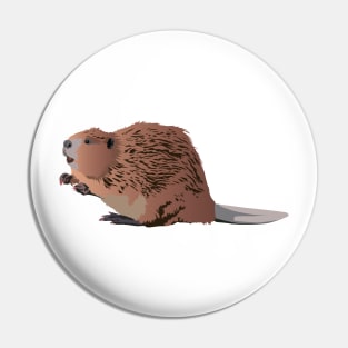 Brown Beaver Pin