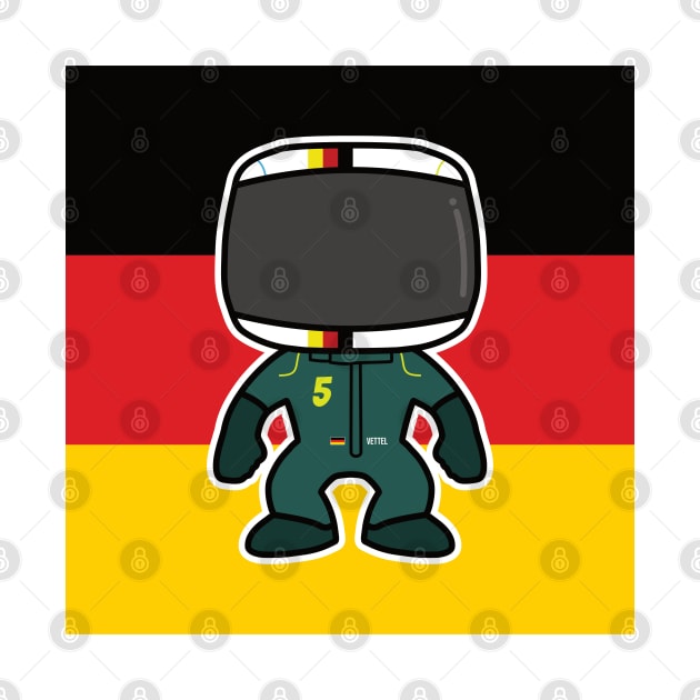 Sebastian Vettel Custom Bobblehead - 2022 Season Flag Edition by GreazyL