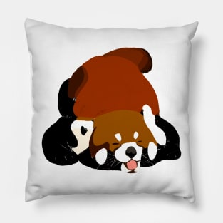 Red panda digital illustration Pillow