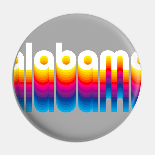 Alabama Pride - I Love Alabama - Vintage Alabama design graphic Pin by Vector Deluxe