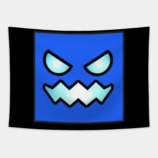 Blue Geometry Dash Tapestry