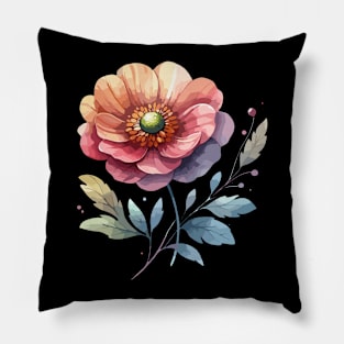 Retro Floral Retro Rounded Flower Pillow