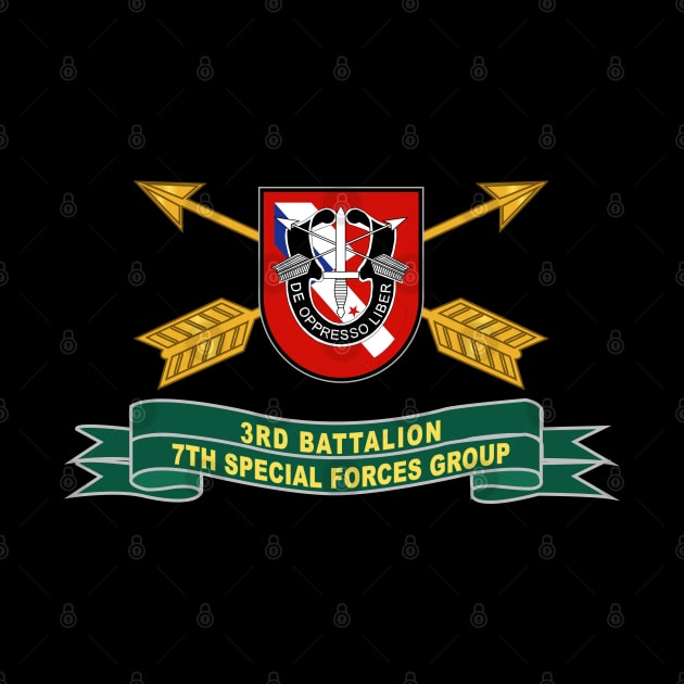 3rd Battalion, 7th Special Forces Group - 2 Rows - Flash w Br - Ribbon X 300 by twix123844