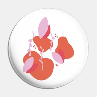 Orange e pinl flowers and organic shapes Pin