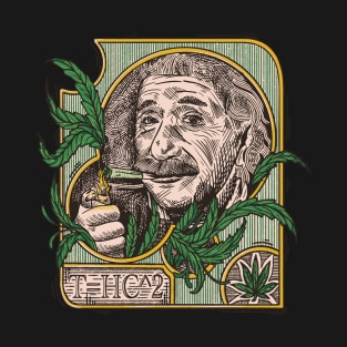 Marijuana Lover Einstein Smoking Weed T-Shirt