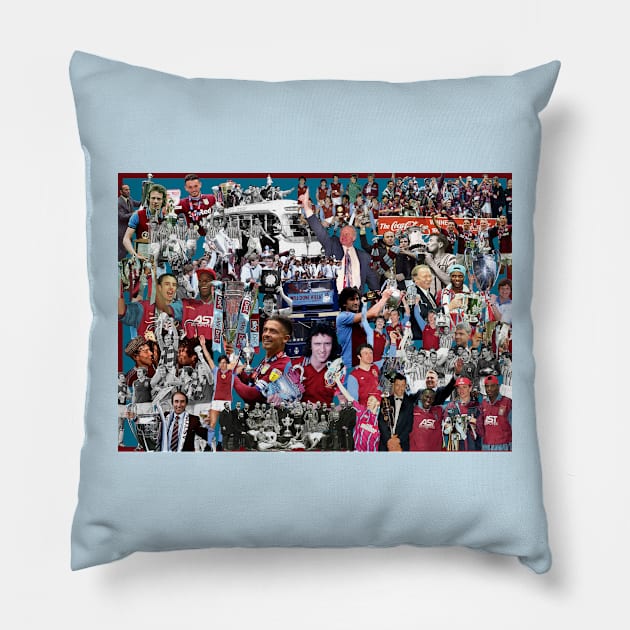 aston villa football club legends prints posters squad team Pillow by madein1874