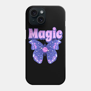 Magic butterfly text drawing Phone Case