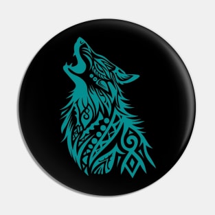 Mystic Tribal Wolf Pin