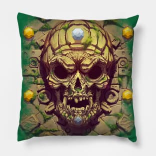 Aztec skull Pillow