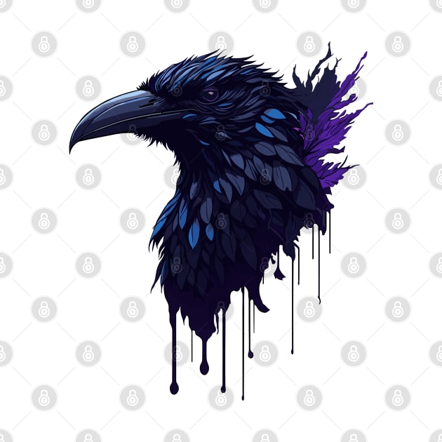 Gothic Mystical Raven Head Abstract Design by TF Brands