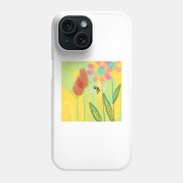 Bumble Bee On A Sunny Day Phone Case by Hyssopartz