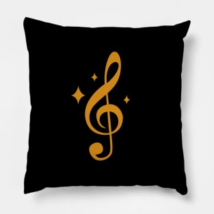 Golden Clef Stars Pillow