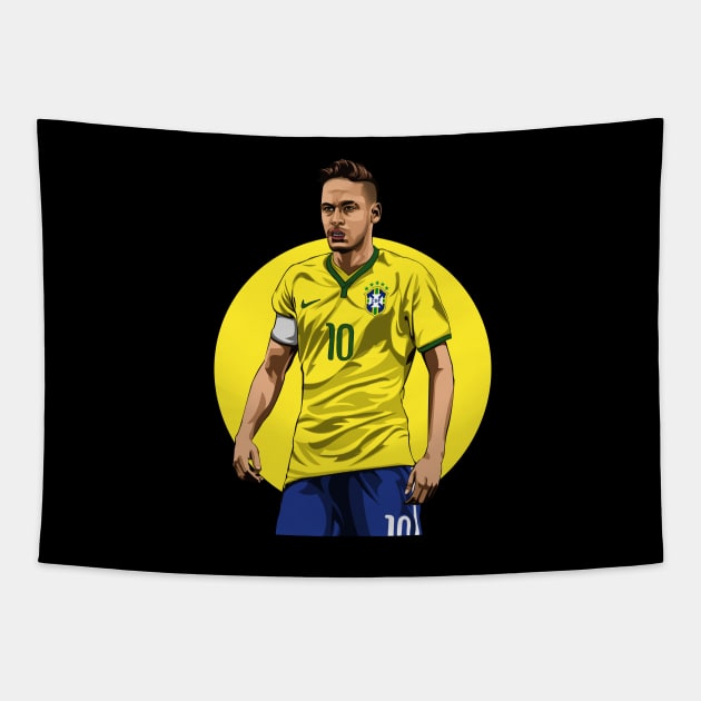 Neymar Jr Tapestry by siddick49