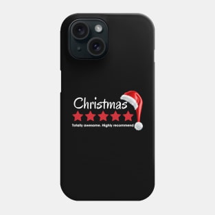 christmas 5 star review rating Phone Case