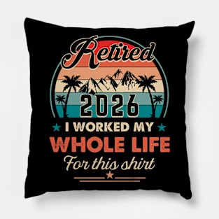 Retired 2026 Retirement Gift For Men Women Pillow