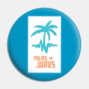 Palms and Wavs Emblem Pocket Tee - White Pin