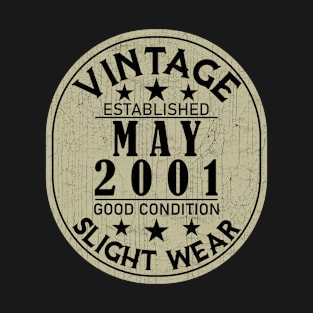 Vintage Established May 2001 - Good Condition Slight Wear T-Shirt