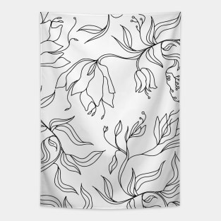 Floral Doodles Tapestry