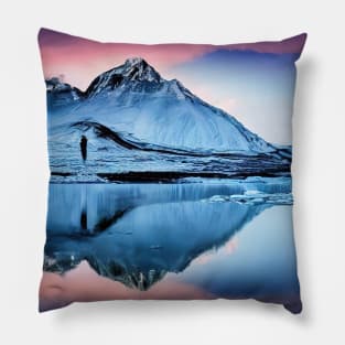 Beautiful view of the snow-capped mountain Pillow