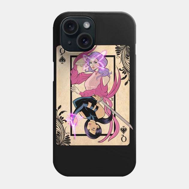 British Psylocke Queen of Spades Phone Case by sergetowers80