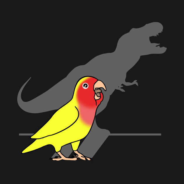 T-Rex Shadow Rosy faced Yellow Lovebird by FandomizedRose
