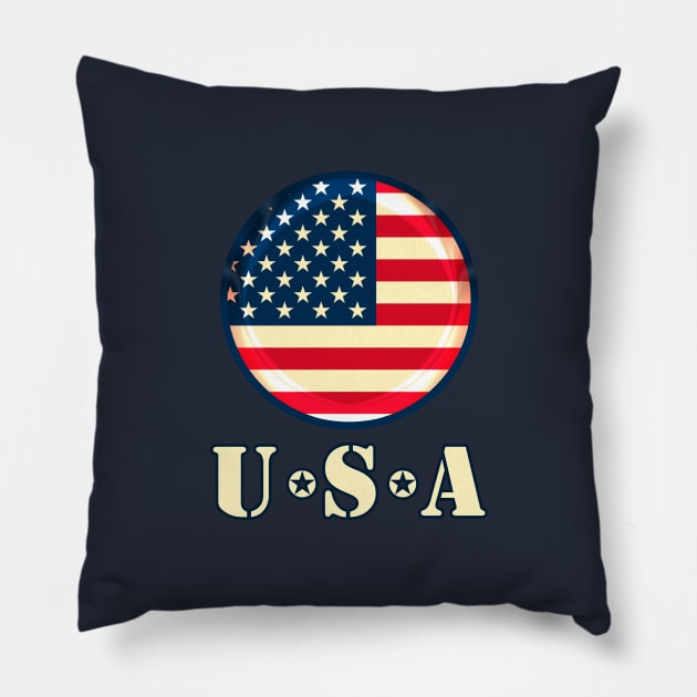 United States of America Pillow by Gaspar Avila