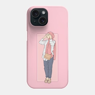 Pink Hijab Lady Phone Case