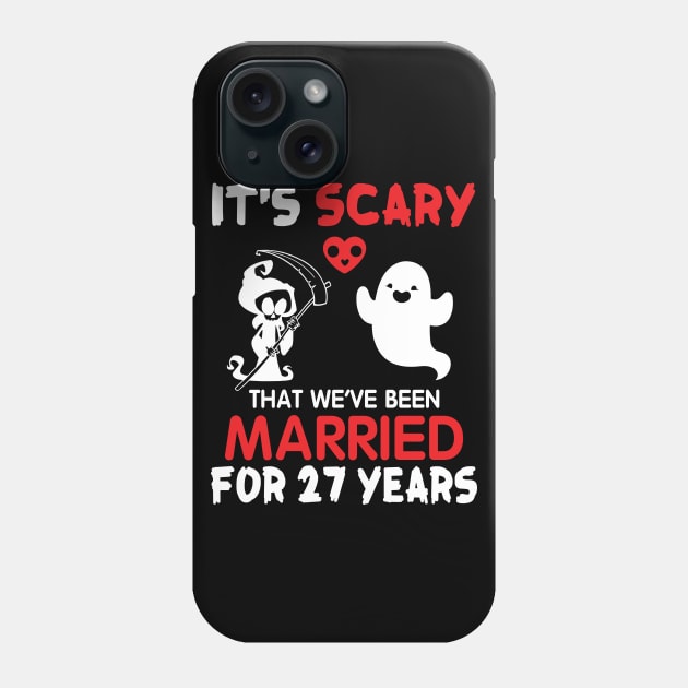 It's Scary That We've Been Married For 27 Years Ghost And Death Couple Husband Wife Since 1993 Phone Case by Cowan79
