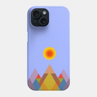 mountains landscape of triangles Phone Case
