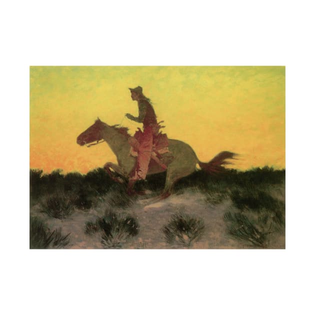 Against the Sunset by Frederic Remington by MasterpieceCafe