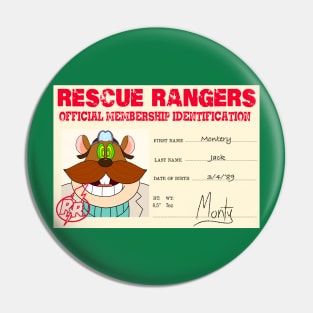 Monty: Rescue Rangers I.D. Pin