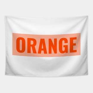 Orange text simple classic typography Tapestry