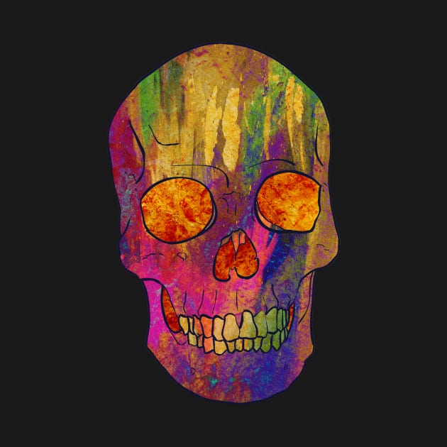 Psychedelic Skull by VintageGrim