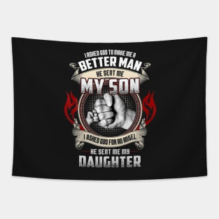 Matching Proud Dad Kids Birthday Fist Bump Fathers Day Tapestry